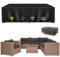 Abdeckung Gartentisch Wasserdicht 220x120x100cm Palettenmöbel Abdeckung Gartenstuhl Abdeckung Wasserdicht Abdeckplane Gartenmöbel Anti-Uv Multi Größe Schwarz Robust Schutzhülle Für Gartenmöbel