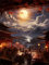 Diamond Painting Landschaft 5D DIY Diamond Painting 40x60cm, Stadt Diamond Painting Erwachsene Bastelset, Full Drill Eckige Diamant Art Painting Stickerei Set, Geschenke für Frauen Deko -Y1268