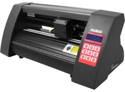 Vinylschneider, 350 mm PixMax, Vinyl-Schneideplotter-Maschine, integrierte optische Augenlaserführung, Schild, Aufkleber, Etikett, Kugelschreiber, Komponente, 3 Rollen im Lieferumfang enthalten