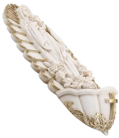 RORPOIR Weihwasserbecken Aus Harz Für Wanddekoration Katholische Kirche Weihwasserbecken-Dekoration Zum Aufhängen Religiöse Wandornament