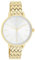 Oozoo - Timepieces Damen Uhr in Gold/hellgrau | Armbanduhr Damen mit Edelstahlarmband | Moderne Uhr für Frauen | Edle Analog Damenuhr in rund C11433 (42mm Gehäuse)
