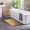 DE-COmmerce Badteppich aus Bambus Lines Nature 40 x 50 cm Badematte Badvorleger Duschmatte rutschhemmend