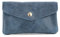 Double Tree Porte-Monnaie Cartes Femme Cuir Suède Grainé - Portefeuille Mi-Long Polyvalent - Compact Pratique - Bleu Marine