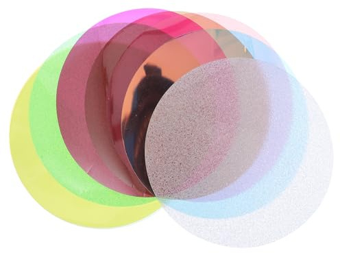 OUNONA 8 Stück Lichtfarbenfilter aus PVC Lichtgewichtige Klebefolie mit Stabiler Farbtemperatur zur Farbkorrektur für Fotografie und Filmaufnahmen Zufällige Farbe