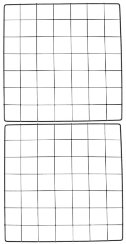 MAGICLULU 2 Stück Wandgitter aus Eisen Draht Wandgitter für Fotos Praktisches Quadratisches Wandorganizer für Wohnzimmer und Schlafzimmer Schwarz 35x35cm