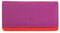 DUDU Mehrfarbige Kuvert - Brieftasche RFID in Leder Fuchsia