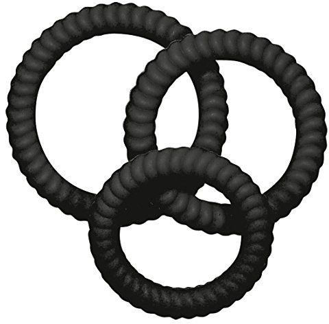 You2Toys Lust 3 Penisringe Black - 3er-Cockring-Set für Männer und Paare, Penisring-Set für intenisve und längere Erektion, Blutstaueffekt, schwarz