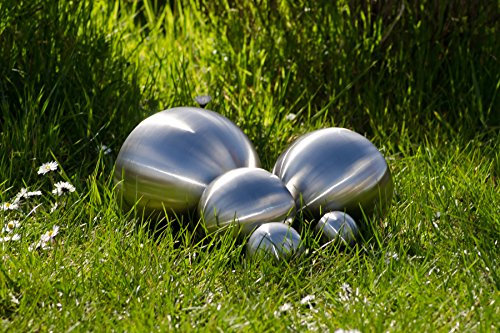 Köhko Dekokugel 3-58 cm (Größe 9 cm) matt aus hochwertigem Edelstahl Gartenkugel Teichkugel Gr. 9 cm