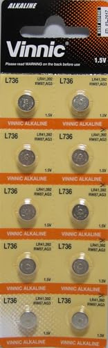 Vinnic Karte der Zehn LR41 entspricht Alkaline Batterien für Streamlight Schlüsselanhänger Nanolight