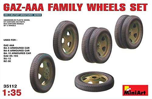 Miniart 1:35 Scale GAZ-AAA Family Wheels Set Plastic Model Kit