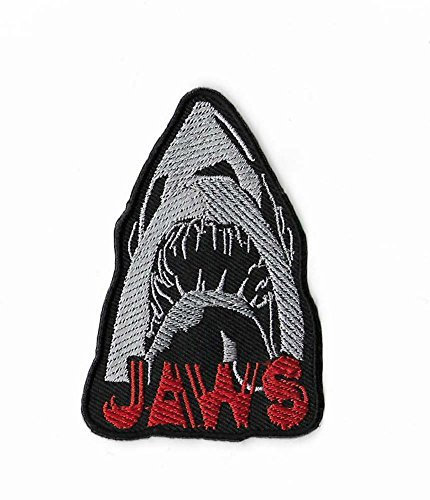 Backen Patch Bestickt Eisen/Sew Badge Shark Film Poster Martin Brody The Revenge Kostüm Souvenir Aufnäher