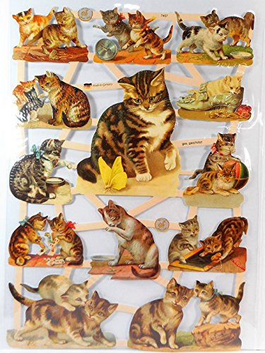 Glanzbilder Katze Cat EF 7407 Oblaten Posiebilder Scrapbook Deko GWI 311