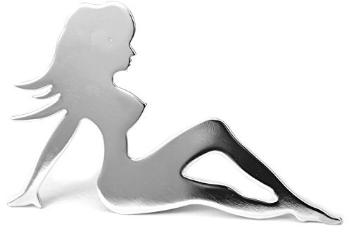 HR-Autocomfort Kühlergrill Tussi Luder Metall Emblem Grill Dame Pin Up Girl Lady mit Halter