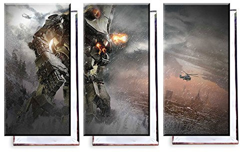 Unified Distribution Pacific Rim - Dreiteiler (120x80 cm) - Bilder & Kunstdrucke fertig auf Leinwand aufgespannt und in erstklassiger Druckqualität