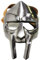 Steel Gladiator Handgefertigter Helm, römische geschmiedete Rüstung, MF Doom Rapper, Silber