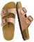 CUSHIONAIRE Women's Lane Cork Footbed Sandal with +Comfort, Gold, 5 UK