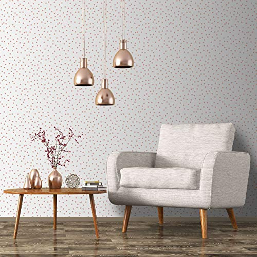 Superfresco Easy Rose Gold Confetti Wallpaper,1000cm length x 52cm Wide
