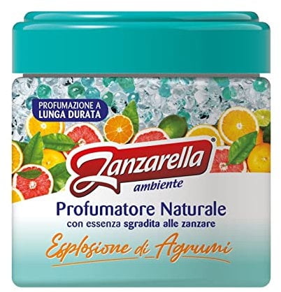 Zanzarella, Profumatore per Ambienti Antizanzare in Perle ESPLOSIONE DI AGRUMI, Repellente Naturale per Zanzare, Attivo Fino a 60 Giorni, Pacco da 6x170 gr (Il pacchetto può variare)