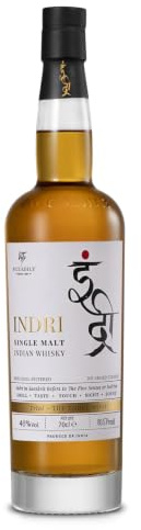 INDRI TRINI: Indian Single Malt Whisky, Three Wood, 70cl Bottle, 46% ABV