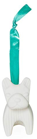 Now House by Jonathan Adler French Bulldog Ornament, Porzellan, Weiss/opulenter Garten, One Size
