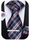 DiBanGu Herren Krawatten-Set aus Seide mit Krawatte und Einstecktuch, quadratisch, für Hochzeiten, Business, Blau, Hellrosa, Einheitsgröße