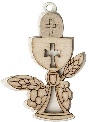 PuntoCasaStore 24 Pezzi Calice Comunione in Legno Decorazione Bomboniere H 5 cm