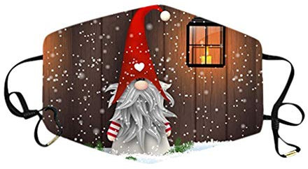 Lulupi Mundschutz Waschbar mit Weihnachten Motiv Maske Bandana Lustige Multifunktionstuch Herren Damen Atmungsaktive Baumwolle Stoffmask Mund und Nasenschutz Staubdicht Motorrad Halstuch