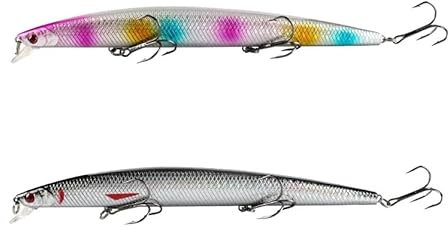 Kit 2 Long Jerk Pesca Spigola Pesce Serra