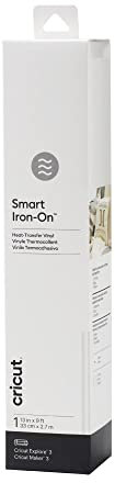 Cricut Smart Iron On - 13in x 9ft - Heat Transfer Vinyl for HTV Projects - Compatible with Cricut Explore 3/Maker 3 - White