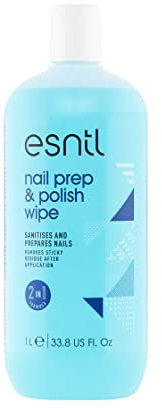 ESNTL Nail Prep & Polish Wipe | 1L | Dual Purpose Formula | Prep Your Nails For Gels, Then Polish To A Salon Finish | Trusted by UK Beauty Industry