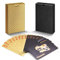 zidwzidwei Spielkarten 2 Kartendecks, Einzigartig kühles Schwarzes Poker Wasserdichtes PET Plastik Spielkarten, Premium Kartendeck Standardgröße für Kinder und Erwachsene (Gold und Schwarz)