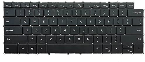 fqparts Replacement Clavier d'ordinateur Portable pour for Dell XPS 15 9500 États-Unis Version Couleur Noir