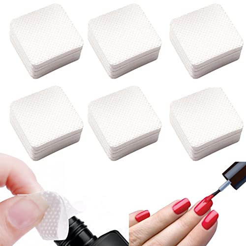 300 Piezas Algodón de uñas sin pelusa, Almohadilla de Algodón para Uñas, Sin Escoria, Sin Residuos, Adecuadas Para Limpiar El Esmalte De UñAs, Pegamento Para PestañAs