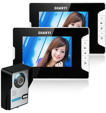 Interphone vidéo avec caméra extérieure - 2 écrans TFT LCD 7 - Interphone - Interphone vidéo - Kit de sonnette avec moniteur et 1 caméra