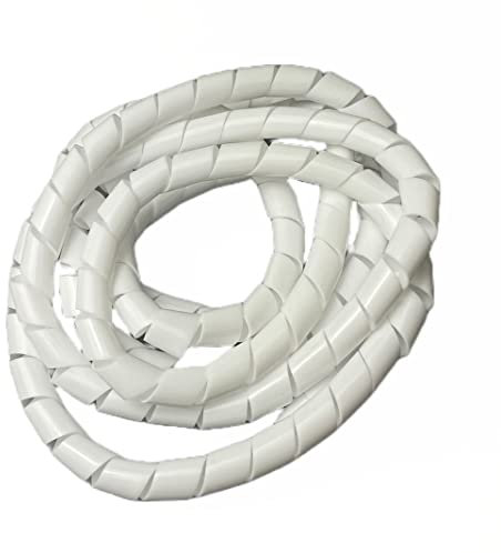 On1shelf® Cable Tidy Spiral Wrap, White- 12mm (2m)