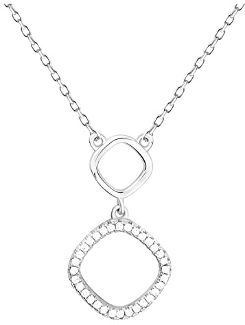 Sofia Milani - Damen Halskette 925 Silber - mit Zirkonia Steinen - Kreis Anhänger - N0554