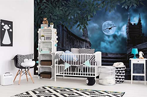 Vlies Fototapete STEINTREPPE IN DER NACHT 375 x 250 cm (inkl. Kleister) - Vlies Tapete, Wandtapete, Wandbilder - Tapete für Wohnzimmer Schlafzimmer, Büro, Küche - Montagefertig