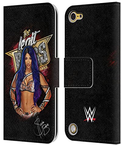 Head Case Designs Offizielle WWE Legit Boss Bild Sasha Banks Leder Brieftaschen Handyhülle Hülle Huelle kompatibel mit Apple iPod Touch 5G 5th Gen