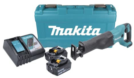 Makita DJR 186 RGK Scie sabre sans fil 18 V + 2 batteries 6,0 Ah + chargeur + mallette
