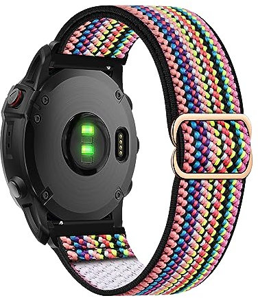 Elastisch Armband für Garmin Forerunner 955/ 935/ 945 Armband, Dehnbar Nylon Stoff Band Herren/Damen Verstellbar Sport Ersatzarmband Kompatibel mit Garmin Forerunner 955/ 935/ 945 Uhrenarmband (D)