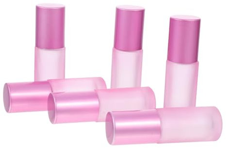 ABOOFAN 6pcs Frosted Roller Bottle Cosmetic Bottles Toiletry Bottles Glass Roll-on Bottles Portable Bottles Liquid Lipstick Liquid Matte Lipstick Rollerball Bottles for Oils Small Glass
