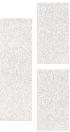 Carpetsale24 Bettumrandung Schlafzimmer 3 teilig Moderne Kurzflor Teppich Creme Bettvorleger Schlafzimmer Bettset: 2 St. 80x150 cm | 1 St. 80x250 cm - Schlingen Teppich Läufer Set