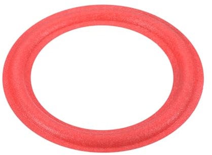 sourcing map Rubber Speaker Foam Edge Surround Rings 4 Inch 68mm x 100mm Perforated Subwoofer Rings Replacement Parts for Speaker Repair or DIY Red