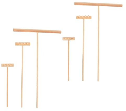 Vaguelly 2 Sets Sand Table Accessories Desktop Meditation Rakes Diy Zen Garden Rake Outdoor Lawn Decor Micro Landscape Decor Mini Gardening Supplies Office Miniature Wooden Sand Painting