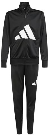 adidas Unisex - Bambini ESSENTIALS BIG LOGO CLIMACOOL TRACKSUIT, black/white, 7-8 Years
