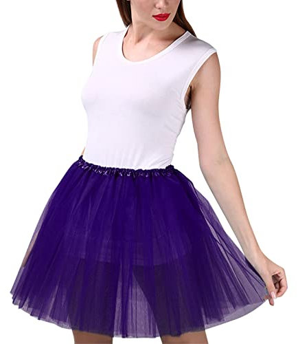Nidddiv Damen-Tutu-Röcke, Bonbonfarben, mehrfarbig, Tüllrock, Unterstützung, Halbkörper, Puff-Petticoat, bunt, kleiner kurzer Rock, Ballettrock, Damenröcke, elastische Taille, Sommerröcke, I,