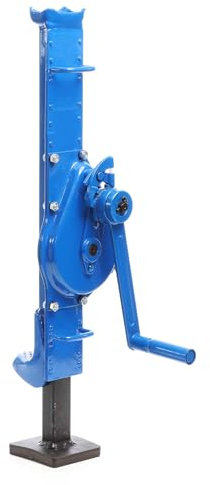 Wiltec Stahlwinde 1500 kg mit Bauhöhe 725 mm, 350 mm Hubhöhe, Robuste Zahnstangenwinde, Hubwinde mit 2 Ansätzen, Stockwinde