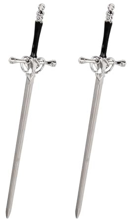 2 Pcs Épingles à Cheveux Épée, Épingle à Cheveux Chinoise, Antique Bâtons à Cheveux, Vintage Élégantes Baguettes de Cheveux Femme, Pinces Accessoires de Baguet pour Petits Filles de Cheveux (argent)
