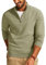 PJ PAUL JONES Pullover Herren Troyer Strickpullover 1/4 Zip Feinstrick Winterpullover Regular Fit Männer Pulli (Hellgrün, L)