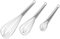 Westmark Schneebesen Set Glory 3tlg –Länge: je 1x 20 cm, 25 cm, 30 cm, Rostfreier Edelstahl – Silber, 184422E6
